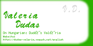 valeria dudas business card